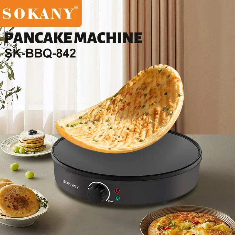 Electric Crepe & Pancake Maker – Effortless Perfection, Every Time!